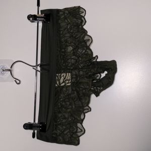 PINK Victoria's Secret extra low rise cheekster - army green - small